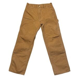 VINTAGE Y2K Carhartt USA Double Front Work Pants Cotton Duck Pants Sz 34x32 READ